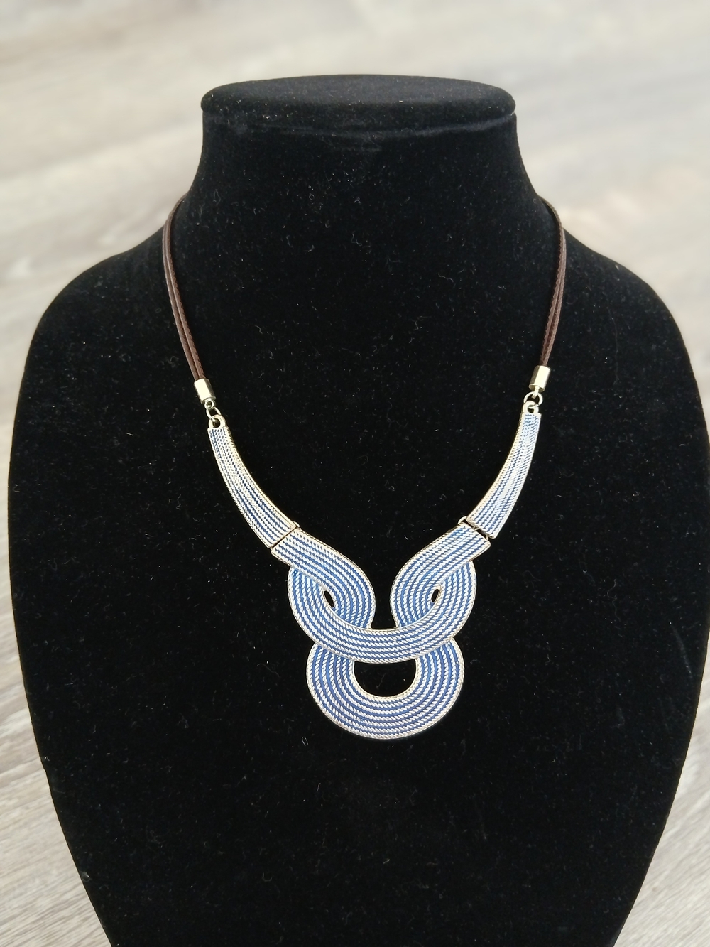 Blue Loop Statement Necklace -  Women Jewelry